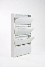Zapatero 4 puertas metal color blanco
